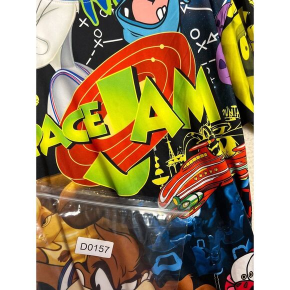 Space Jam Shirt Men's Medium All Over Print "The Squad" Short Sleeve Looney Tune - Picture 8 of 8